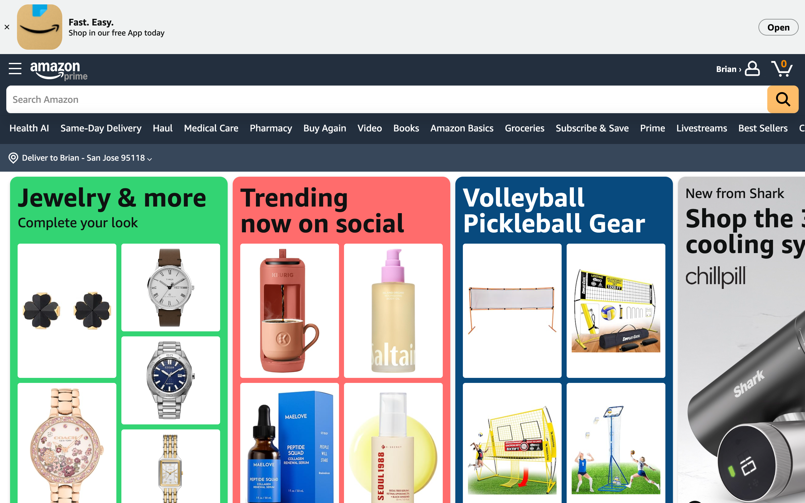 Screenshot of Amazon.com