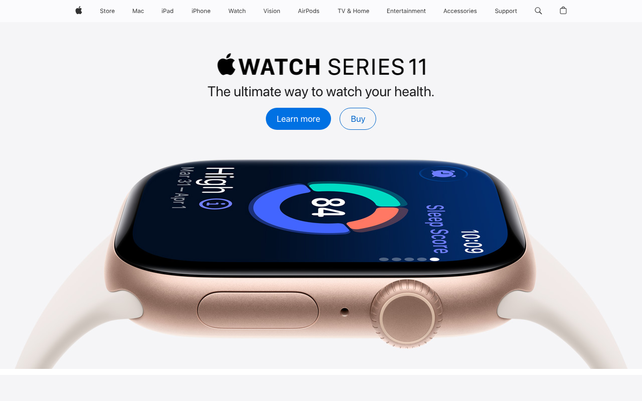 Screenshot of Apple.com