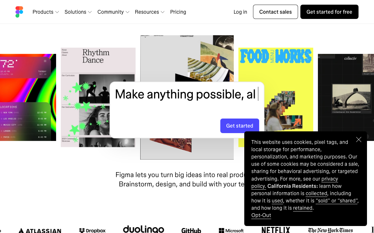 Screenshot of Figma.com