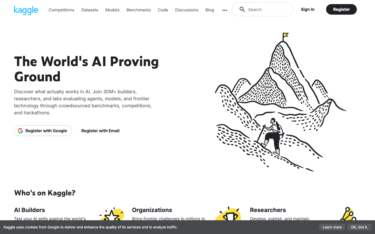 Screenshot of Kaggle.com