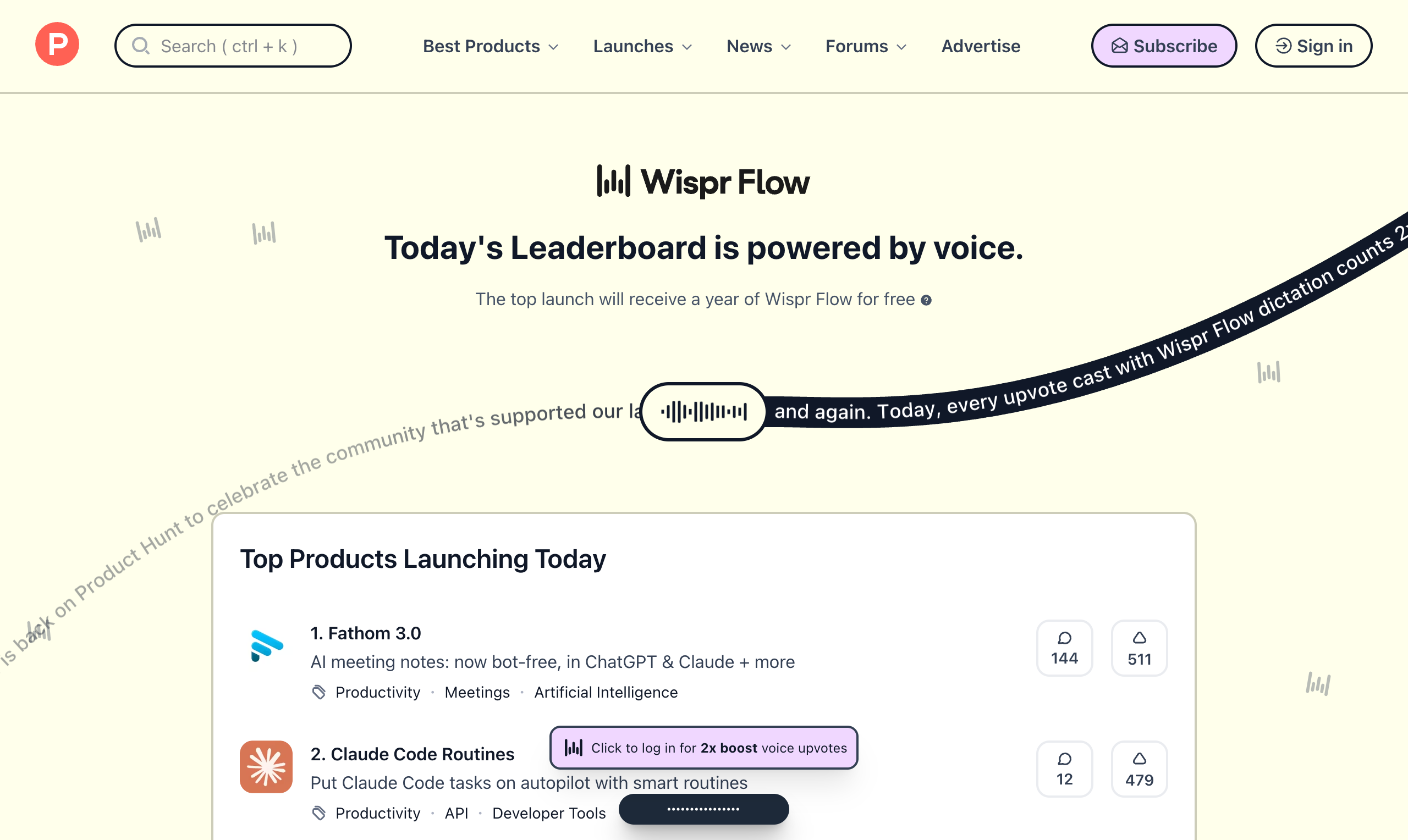 Screenshot of Producthunt.com
