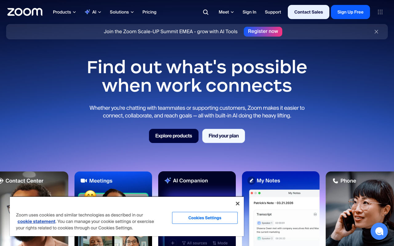 Screenshot of Zoom.us