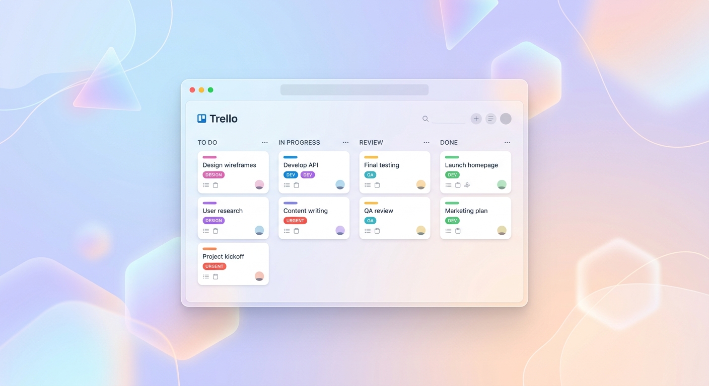 Screenshot of Trello