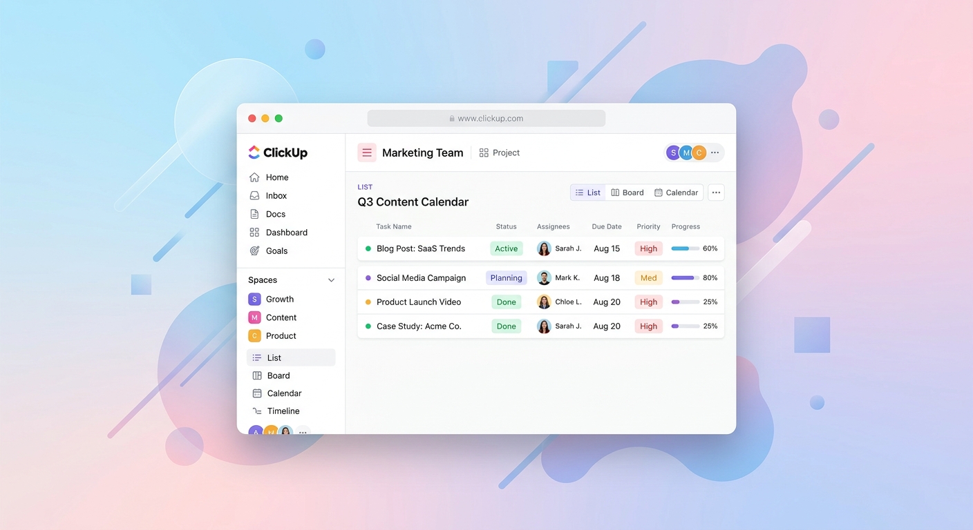 Screenshot of ClickUp