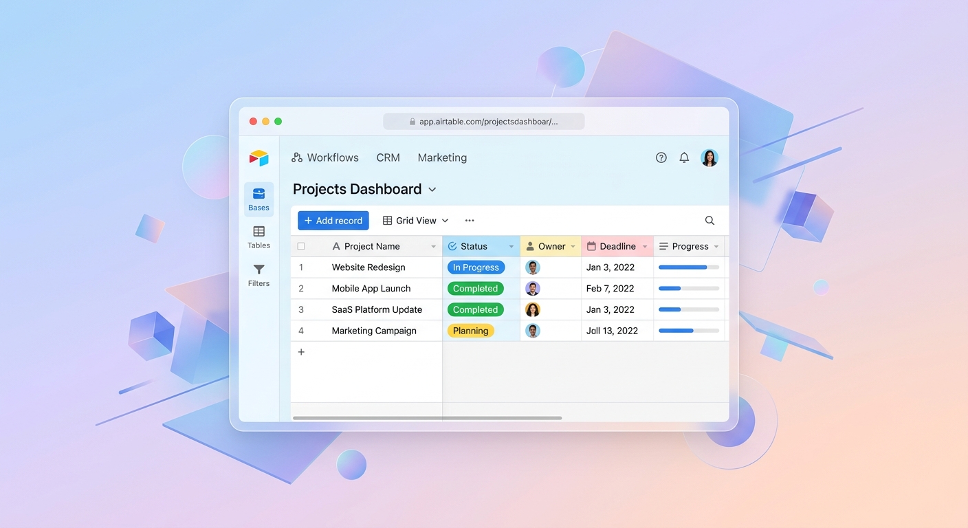 Screenshot of Airtable